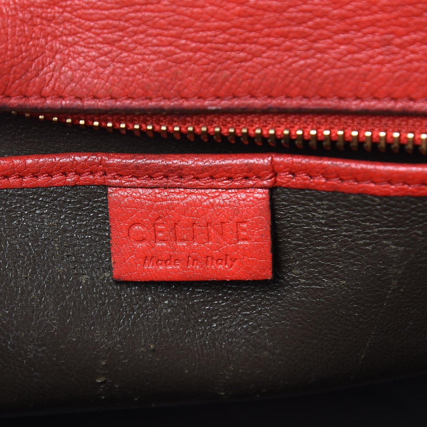 Goatskin Nano Tri-Color Luggage Red