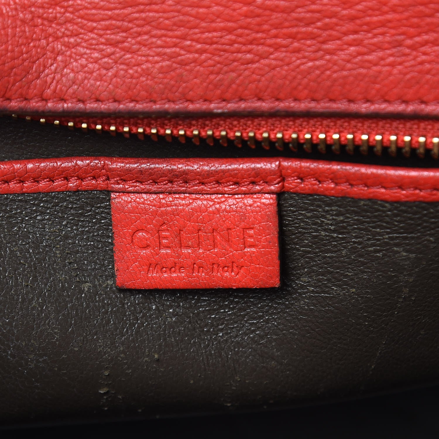 Celine Goatskin Nano Tri-Color Luggage Red 6 of 17