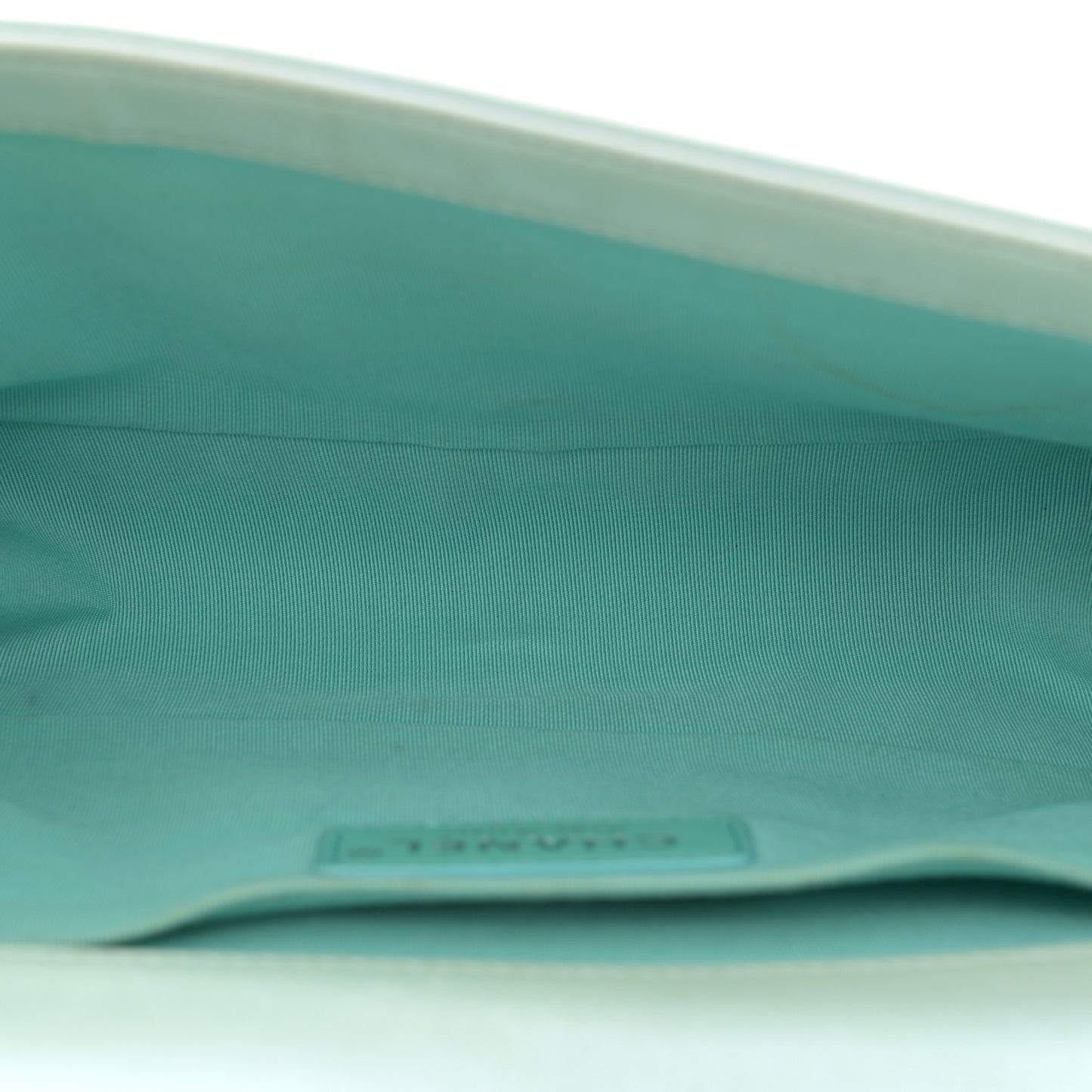 Iridescent Lambskin Chevron Quilted Medium Boy Flap Turquoise