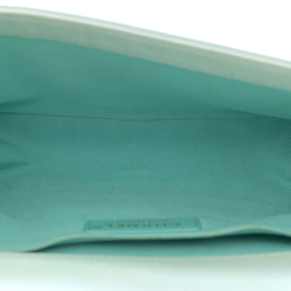 Chanel Iridescent Lambskin Chevron Quilted Medium Boy Flap Turquoise 5 of 18