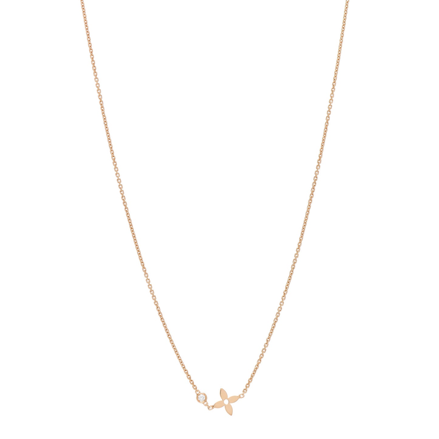 18K Pink Gold Diamond Idylle Blossom Pendant Necklace