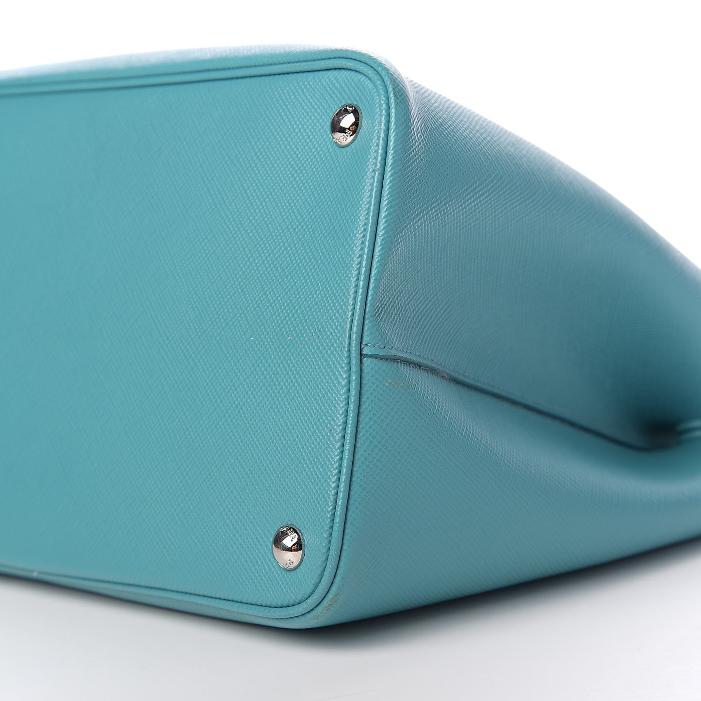 Saffiano Cuir Medium Double Handle Tote Turchese Acquamarina