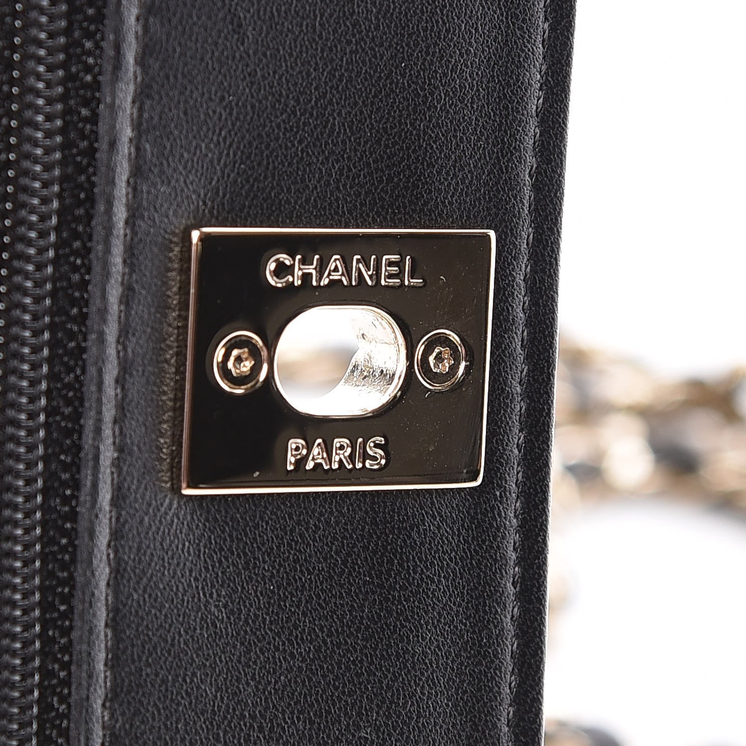 Chanel Lambskin Quilted Trendy CC Wallet On Chain WOC Black 9 of 12