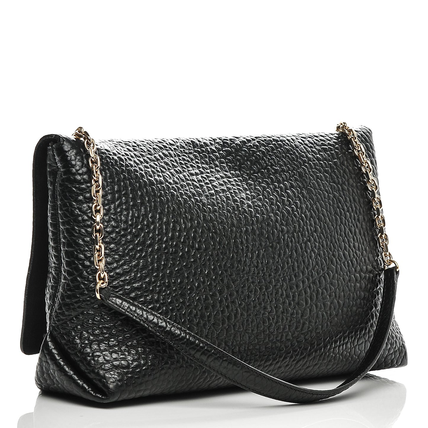 Signature Grain Large Mildenhall Shoulder Bag Black