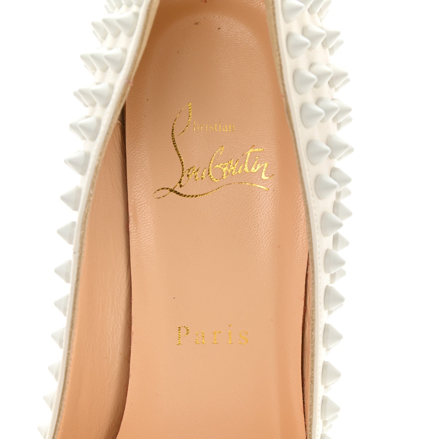 Christian Louboutin Nappa Pigalle Spikes 100 Pumps 36 White 7 of 10
