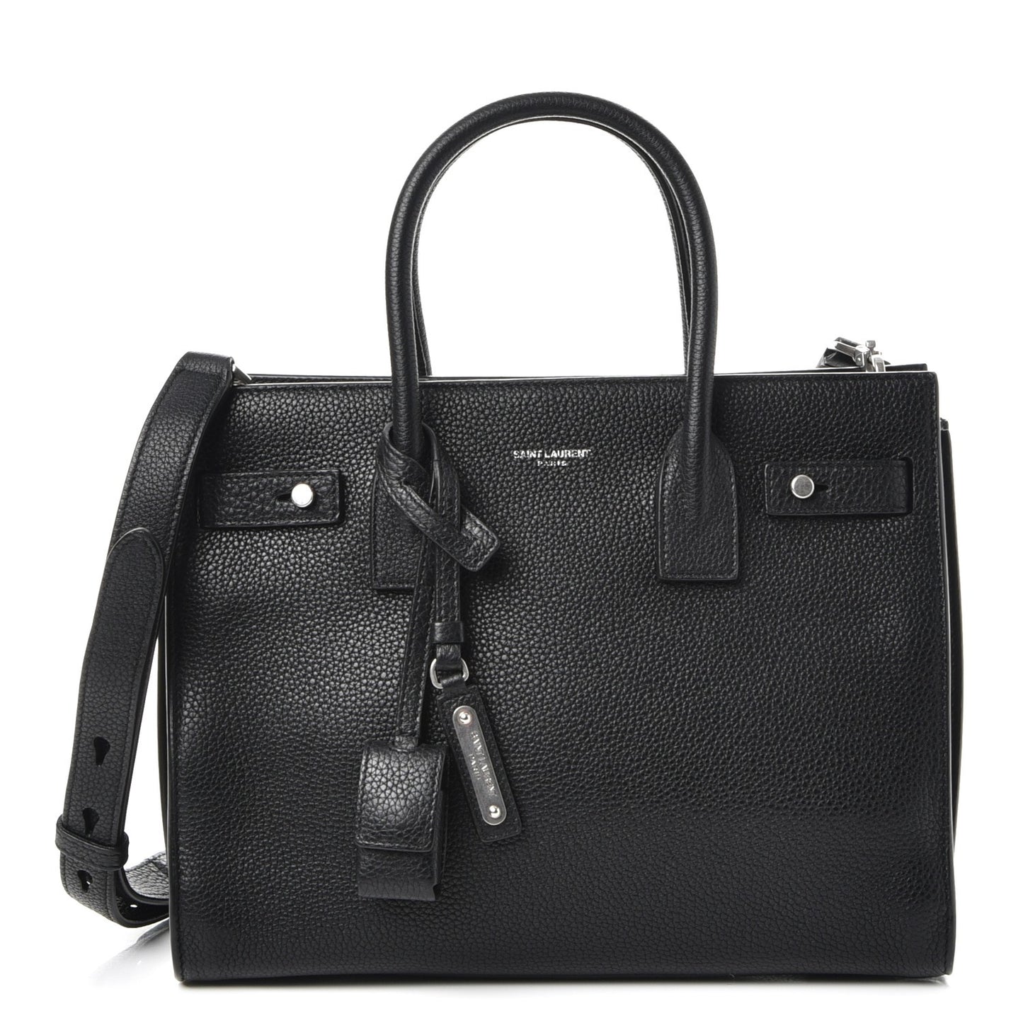 Grained Calfskin Baby Sac De Jour Souple Black