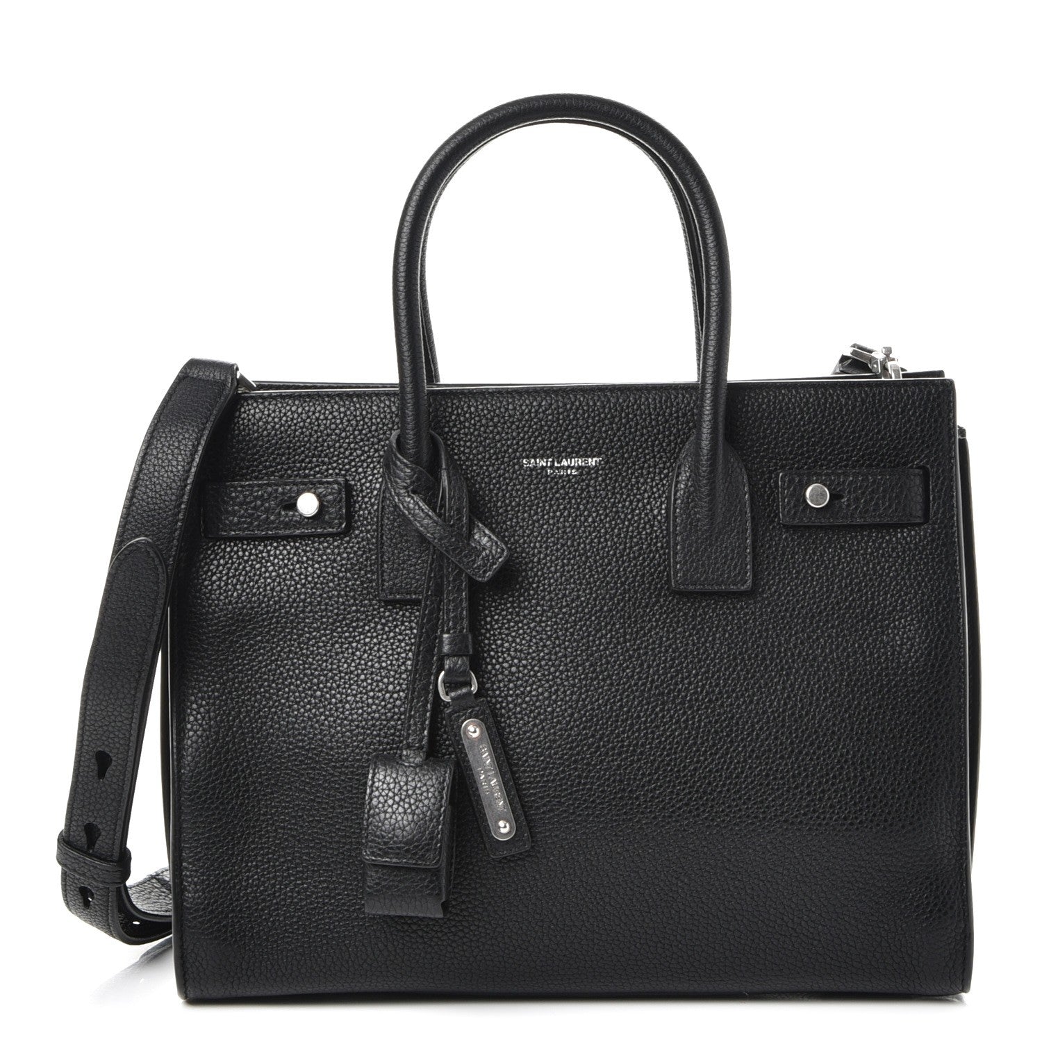 Saint Laurent Grained Calfskin Baby Sac De Jour Souple Black 1 of 8