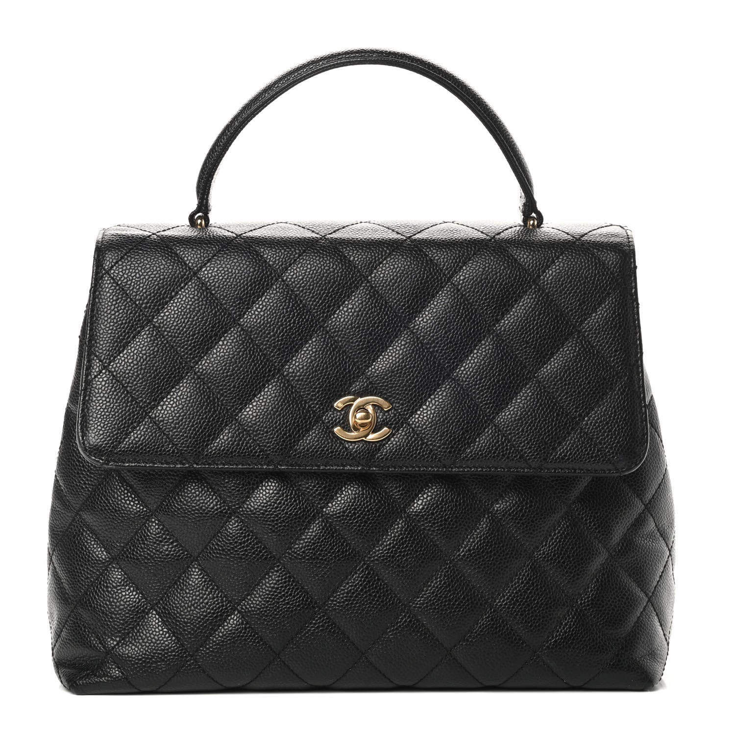 Chanel Caviar Quilted Jumbo Kelly Flap Black 1 of 11