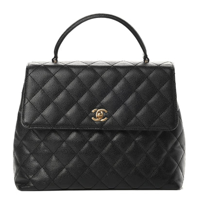 Chanel Caviar Quilted Jumbo Kelly Flap Black 1 of 11