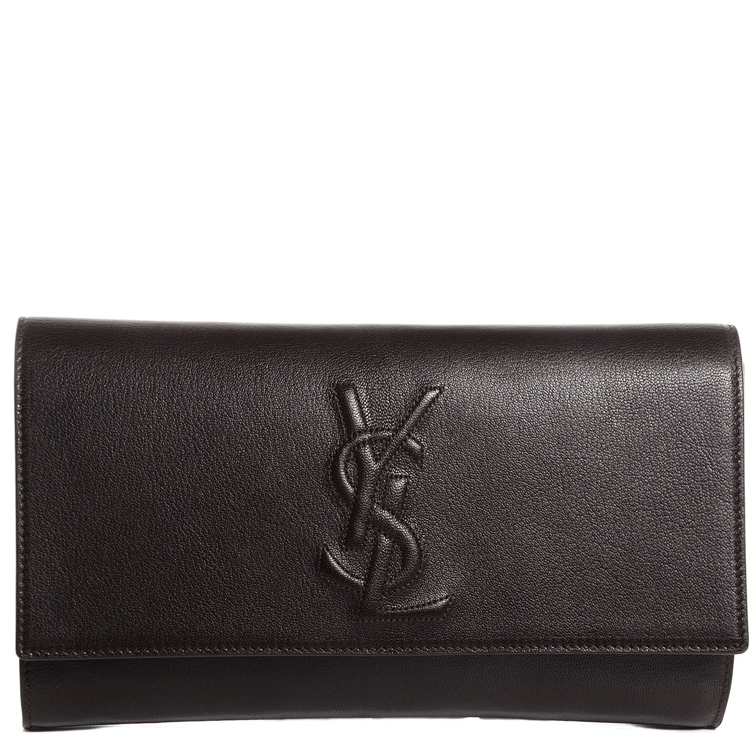 Saint Laurent Goatskin Large Belle de Jour Clutch Brown 1 of 7