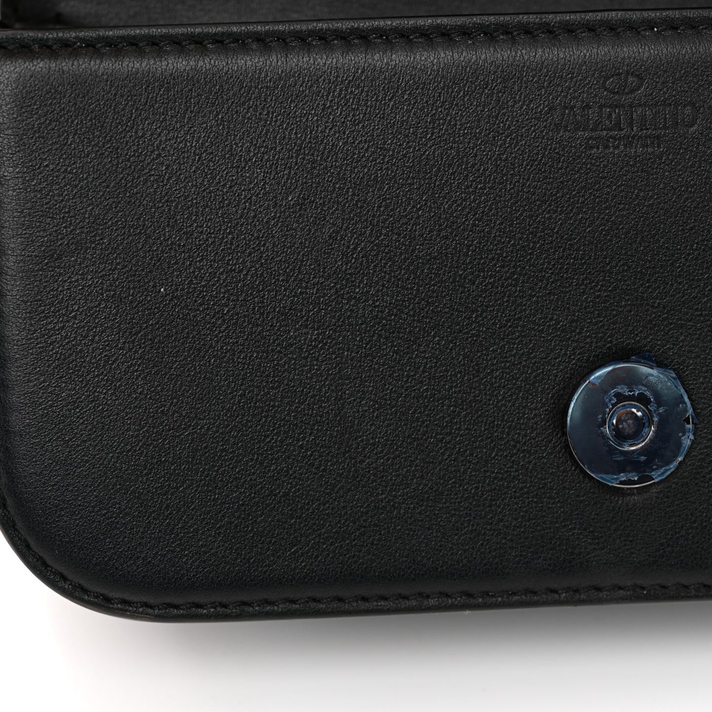 Calfskin Monochrome Vlogo Mini Loco Shoulder Bag Black