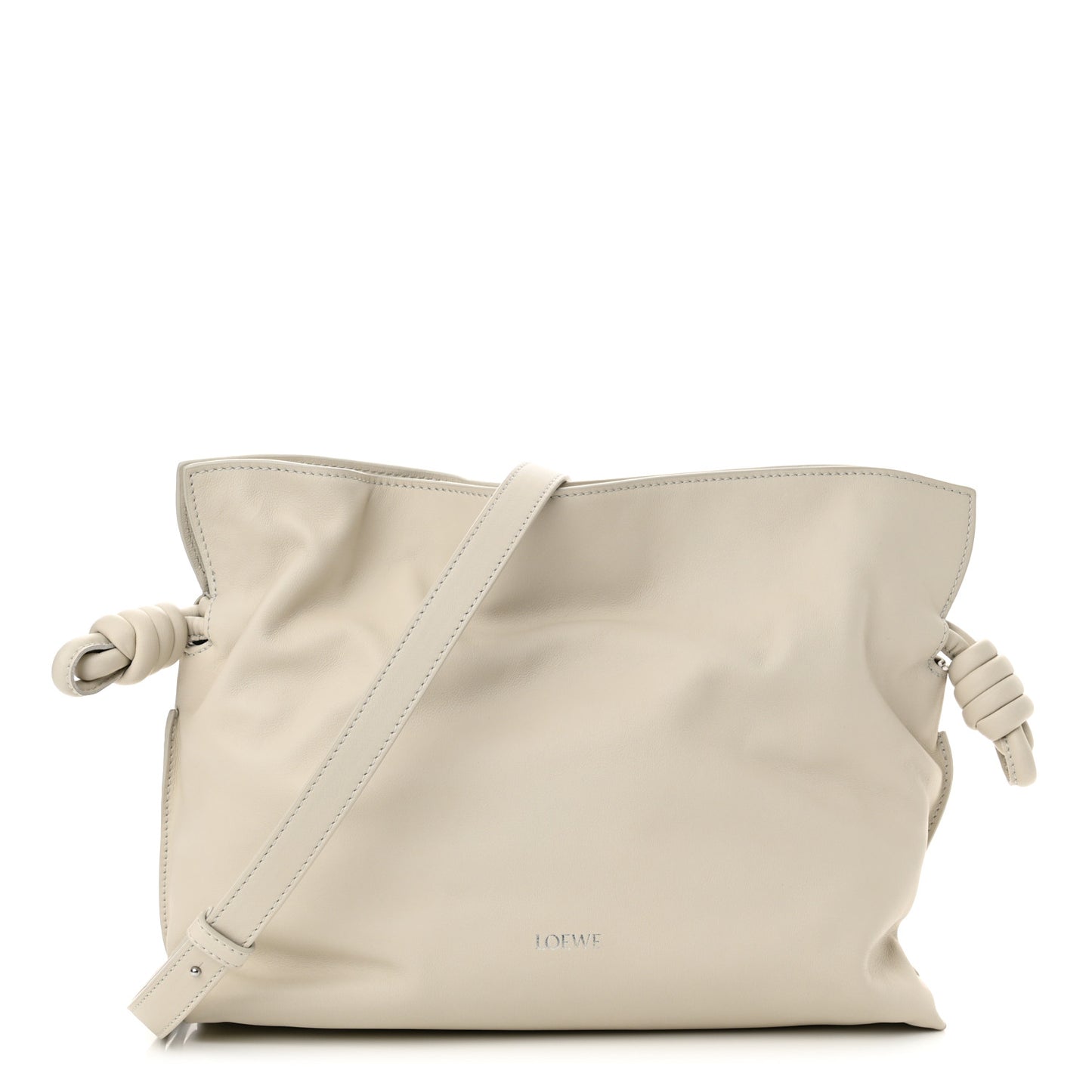 Calfskin Small Flamenco Knot Bag Sea Salt