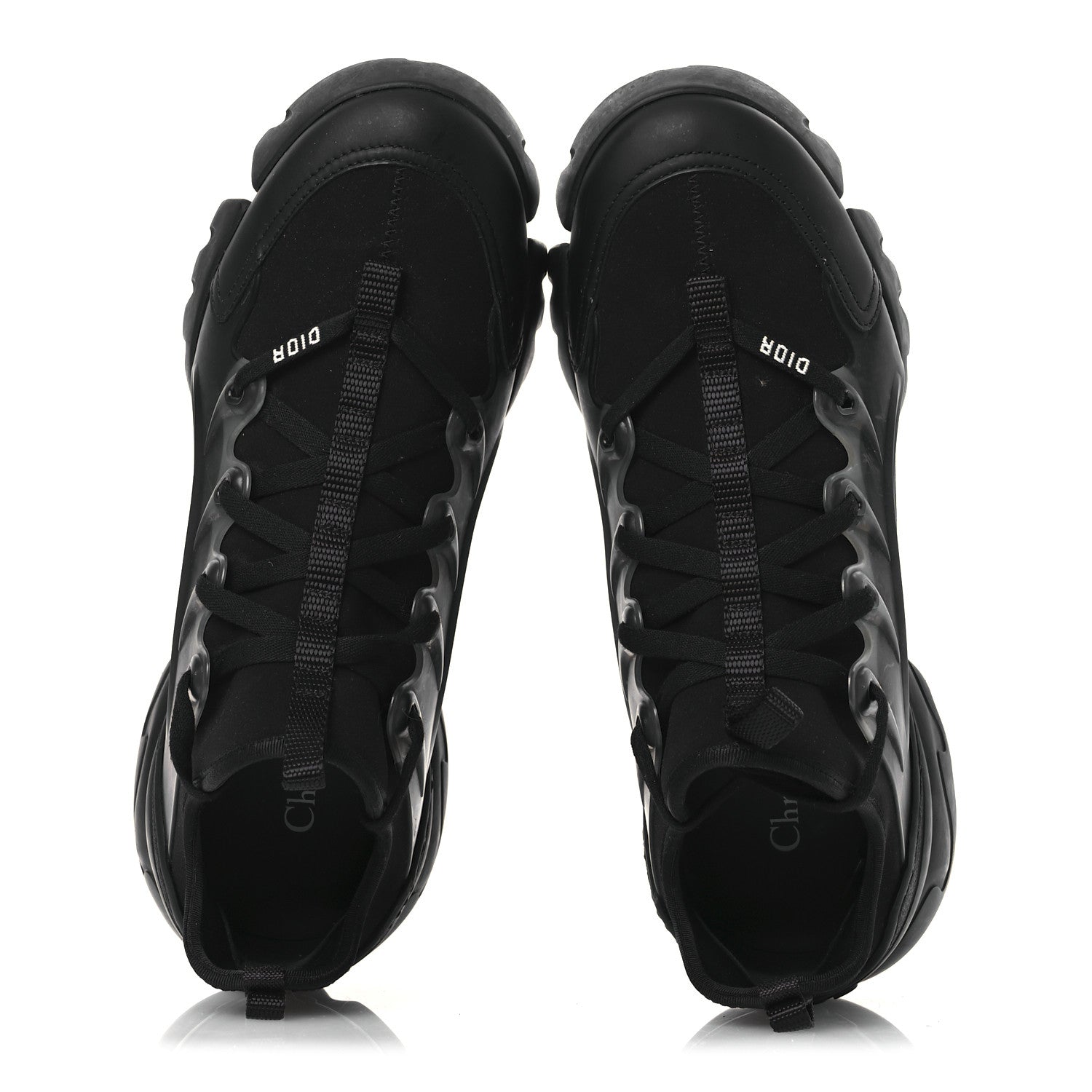 Christian Dior Neoprene Rubber Womens D-Connect Sneakers 37.5 Black 2 of 15