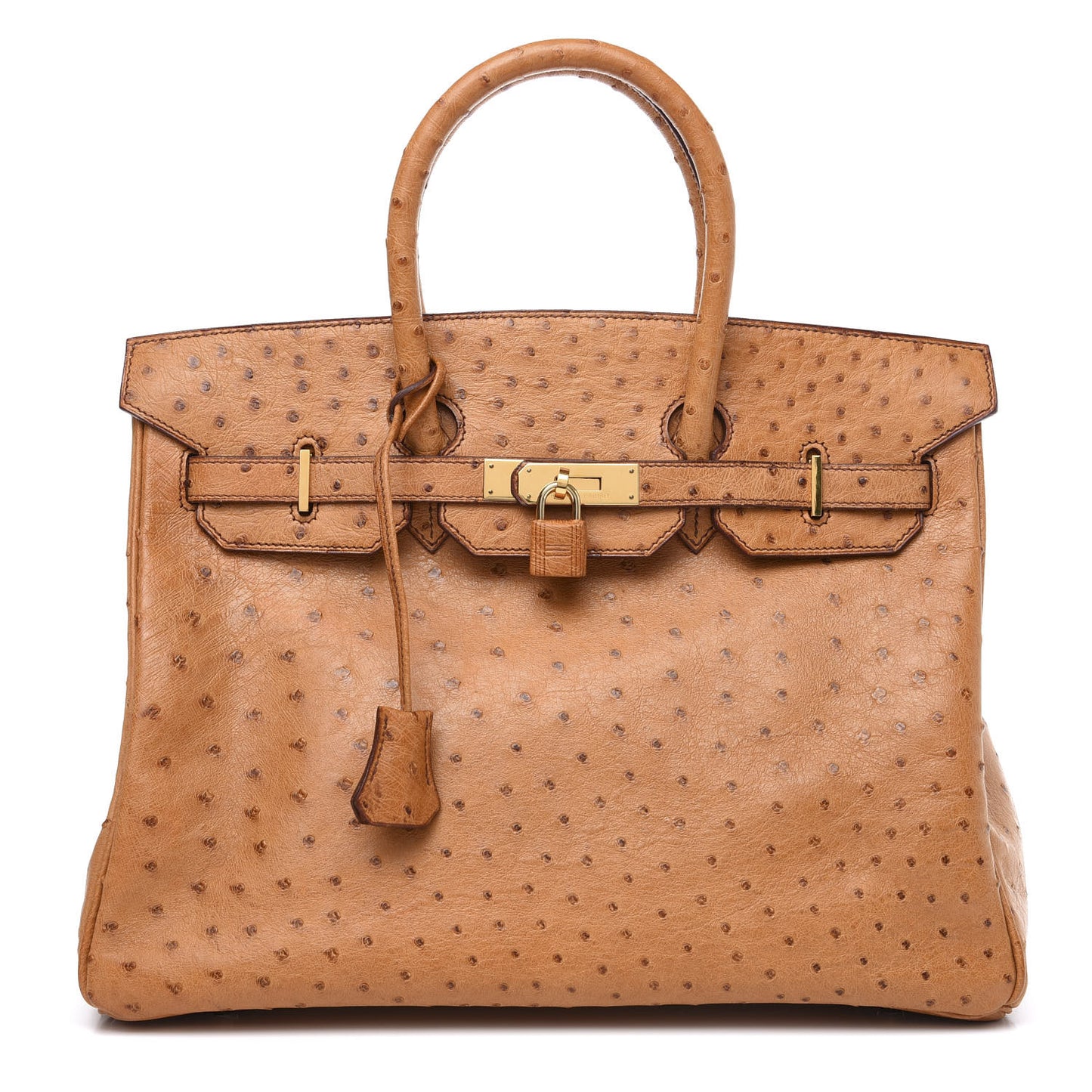 Ostrich Birkin 35 Gold