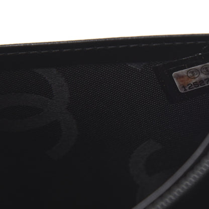 Chanel Aged Calfskin Quilted Cambon Yen Wallet Black 9 of 10