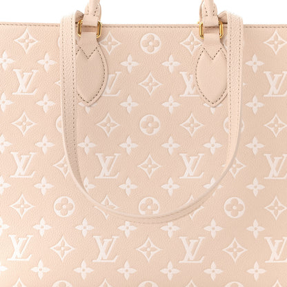 Louis Vuitton Empreinte Monogram Spring In The City Onthego MM Beige Pink Yellow 7 of 11