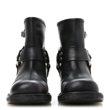 Miu Miu Calfskin Harness Enigneer Boots 37 Black 3 of 7