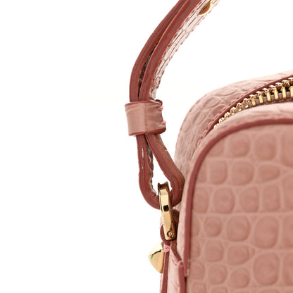 Jimmy Choo Calfskin Crocodile Embossed Varenne Camera Bag Blush 10 of 10