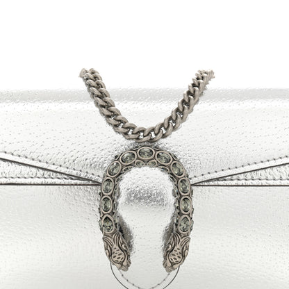 Gucci Metallic Calfskin Super Mini Dionysus Shoulder Bag Silver 8 of 10