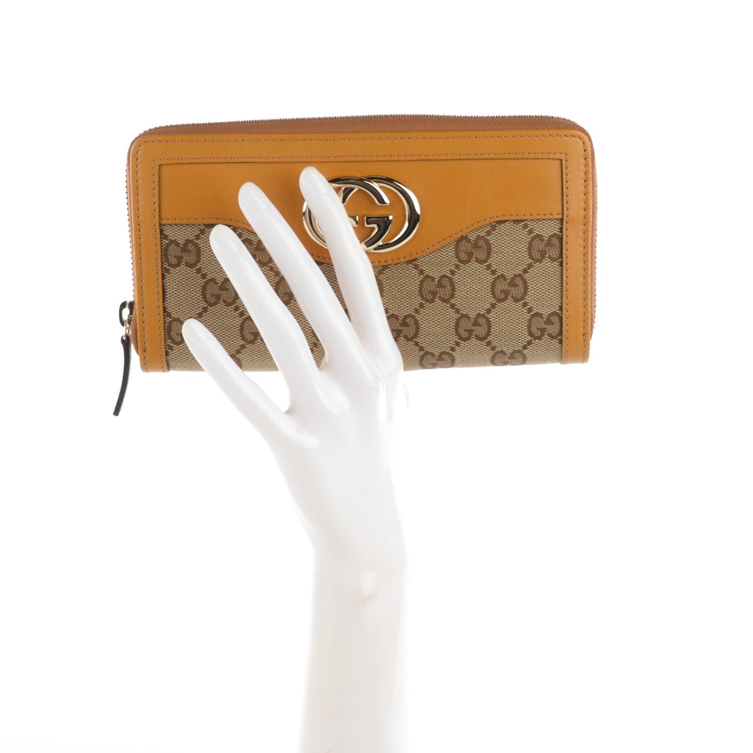 Gucci Monogram Sukey Zip Around Wallet Yellow 2 of 7