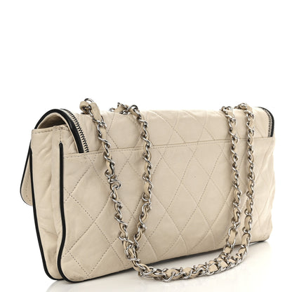 Chanel Lambskin East West Mademoiselle Flap Ivory 3 of 22