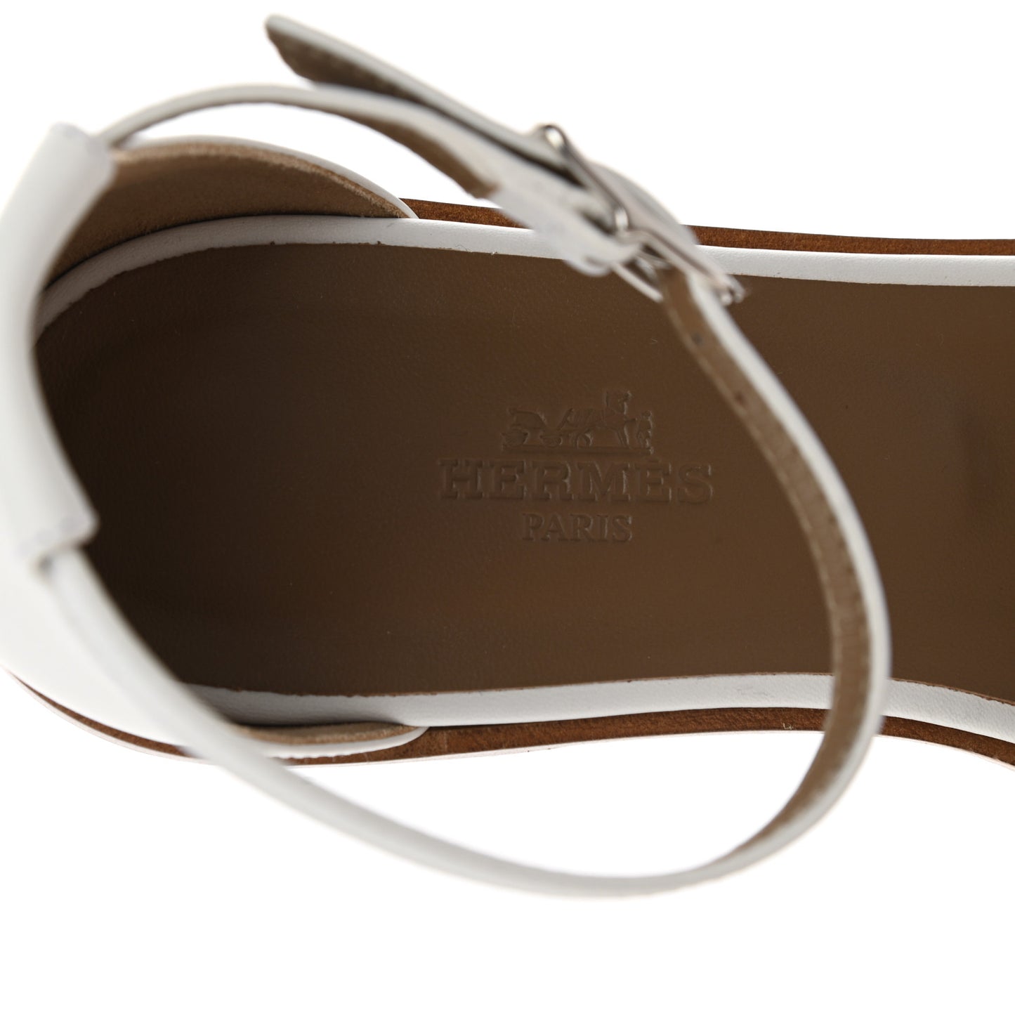 Calfskin Santorini Sandals 37.5 White