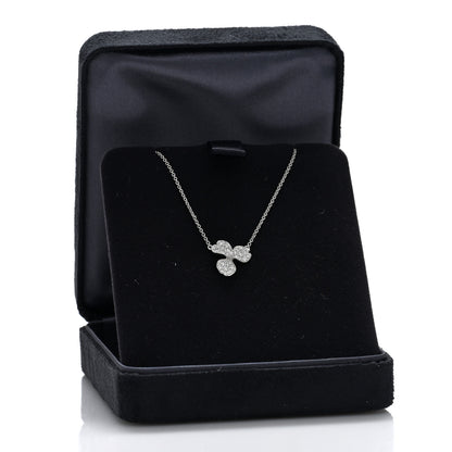 Tiffany Platinum Diamond Paper Flowers Pave Pendant Necklace 5 of 5