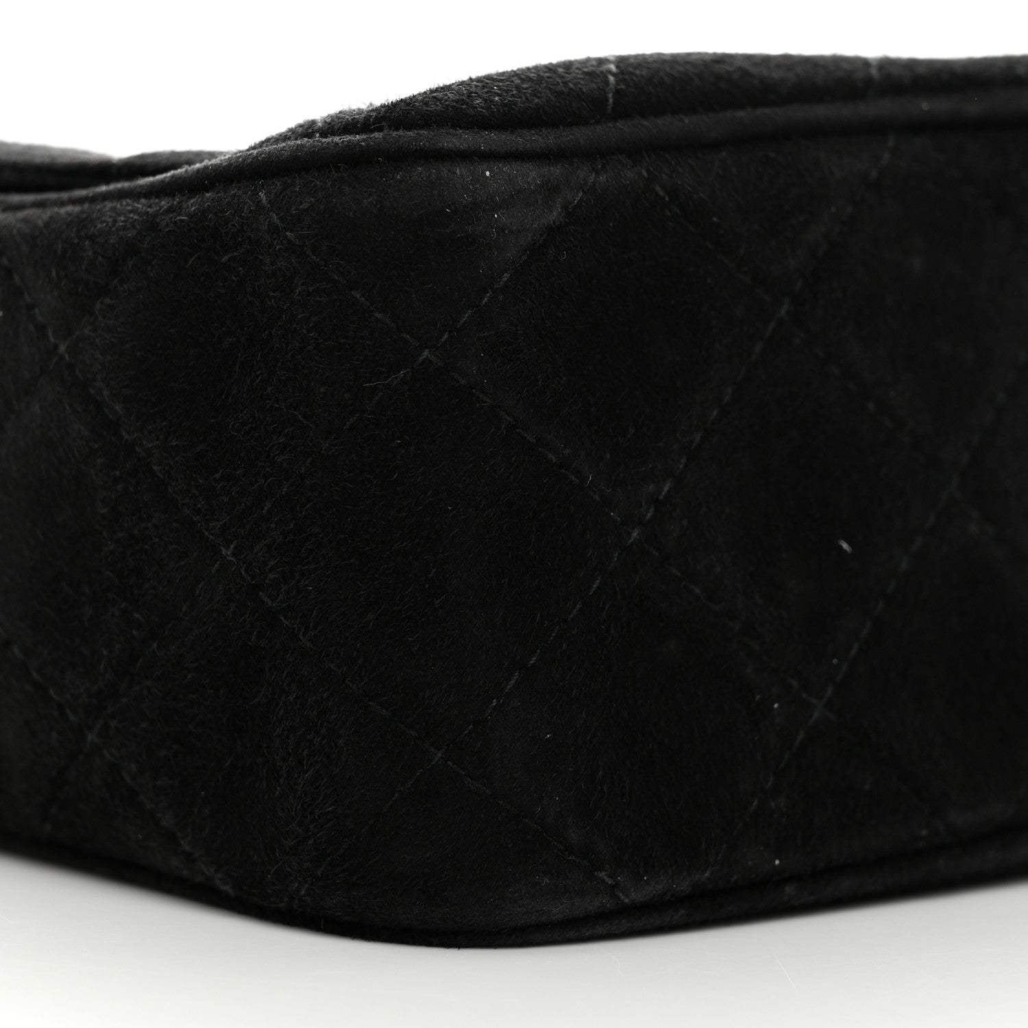 Chanel Suede Quilted CC Camera Case Black 10 of 11