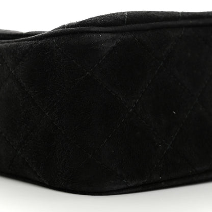 Chanel Suede Quilted CC Camera Case Black 10 of 11