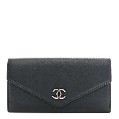 Chanel Caviar Envelope Long Wallet Black 1 of 10