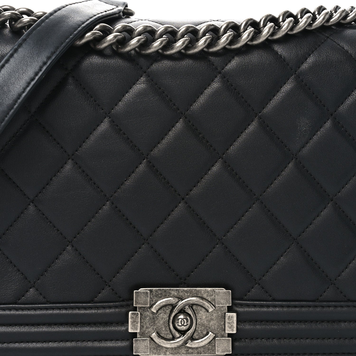 Chanel Lambskin Quilted New Medium Boy Flap Black 8 of 10