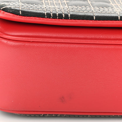 Burberry Lambskin Quilted Small Lola Tri-Color Bag Black Red Camel 8 of 8