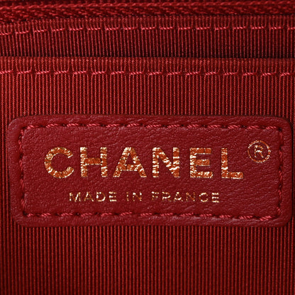 Chanel Calfskin Chevron Quilted Mini Statement Flap Red 6 of 10