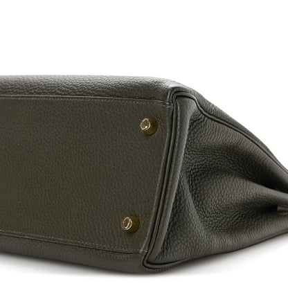 Hermes Togo Kelly Retourne 28 Vert De Gris 10 of 11