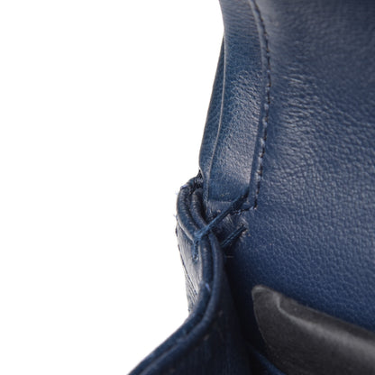 Chanel Lambskin Quilted Medium Double Flap Dark Blue 10 of 13
