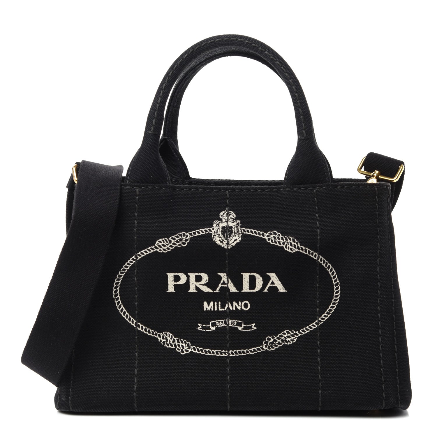 Prada Canapa Small Logo Tote Black 1 of 11