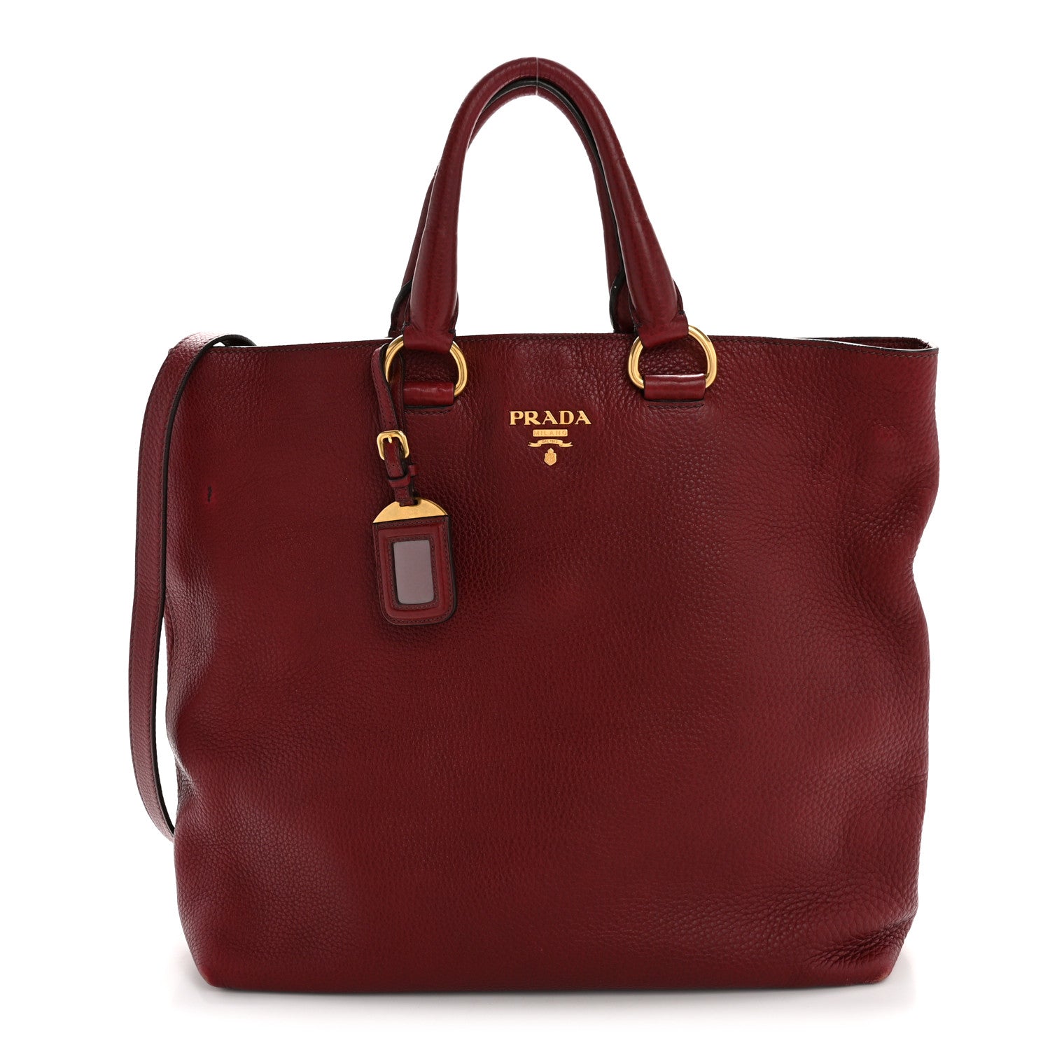Prada Vitello Daino Shopping Tote Amaranto 1 of 15