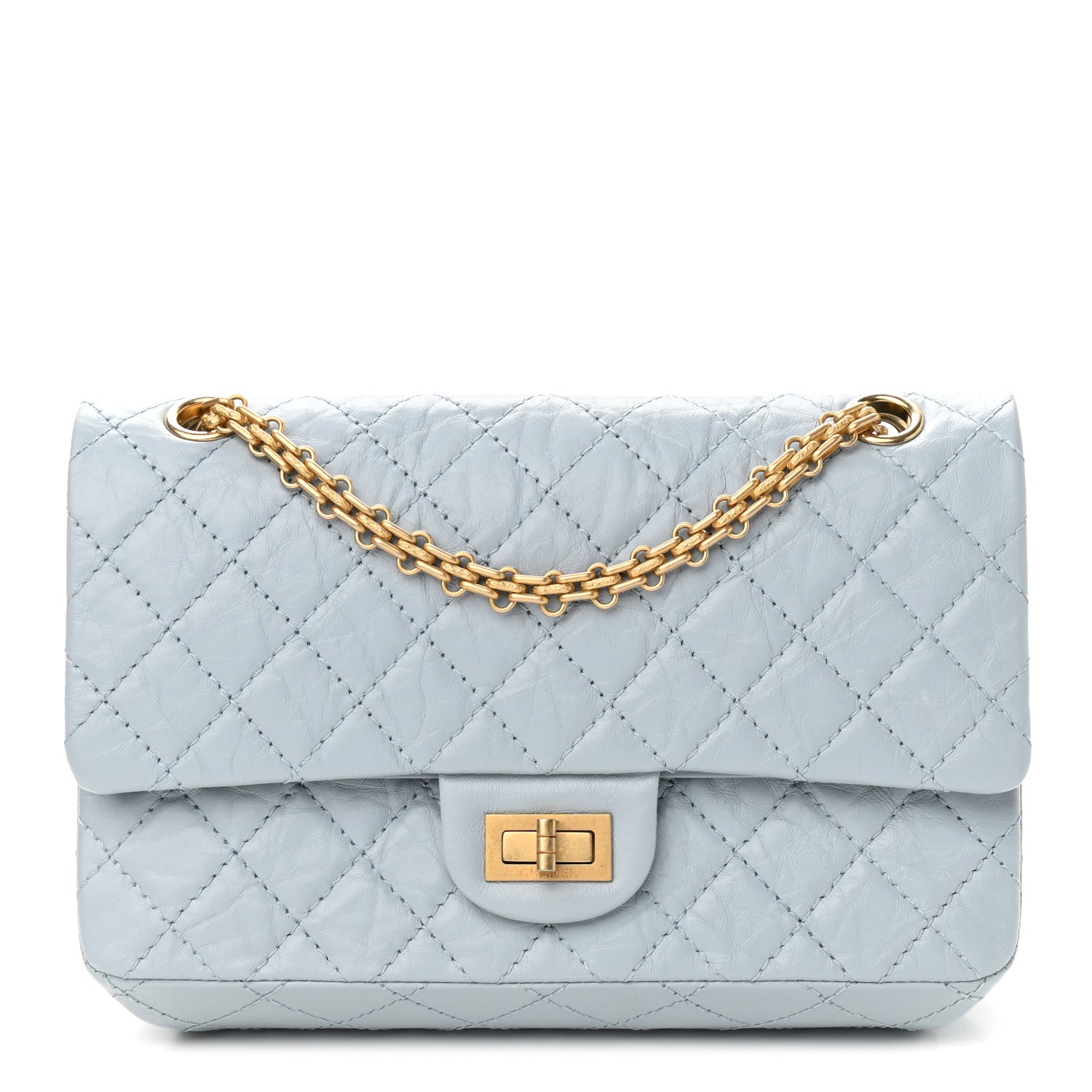 Chanel Aged Calfskin Quilted 2.55 Reissue 225 Flap Light Blue 1 of 9