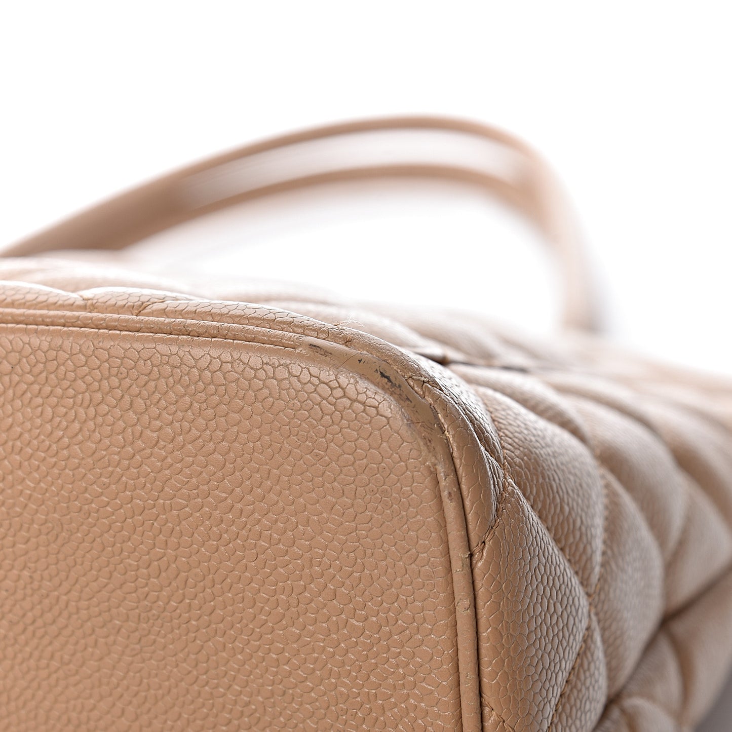 Caviar Quilted Medallion Tote Beige