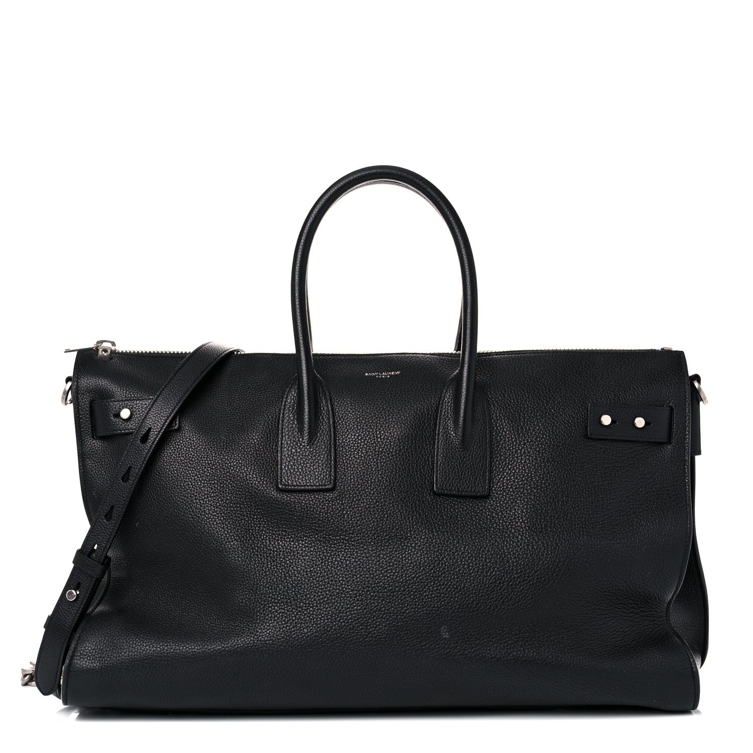 Saint Laurent Grained Calfskin Medium Souple Sac De Jour Duffle Black 1 of 19