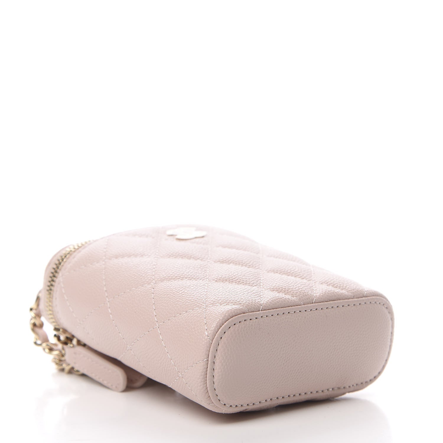 Chanel Caviar Quilted Small Vertical Coco Beauty Vanity Case With Chain Light Pink 4 of 12