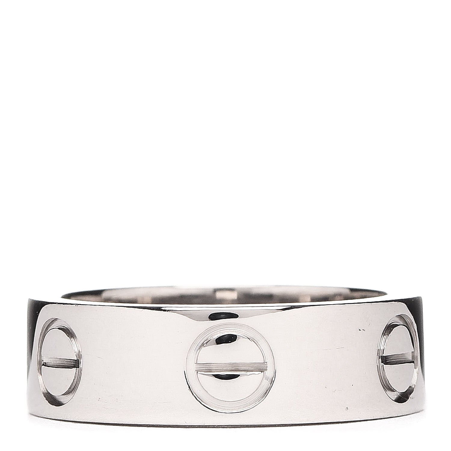 Cartier 18K White Gold 5.5mm LOVE Ring 49 4.75 1 of 6