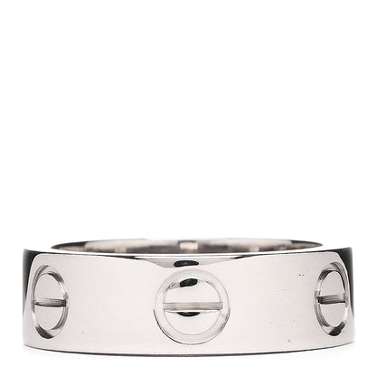 Cartier 18K White Gold 5.5mm LOVE Ring 49 4.75 1 of 6