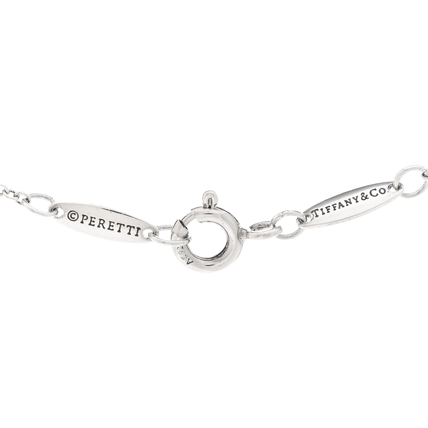 Sterling Silver Diamond .03ct Elsa Peretti Diamonds by the Yard Pendant Necklace