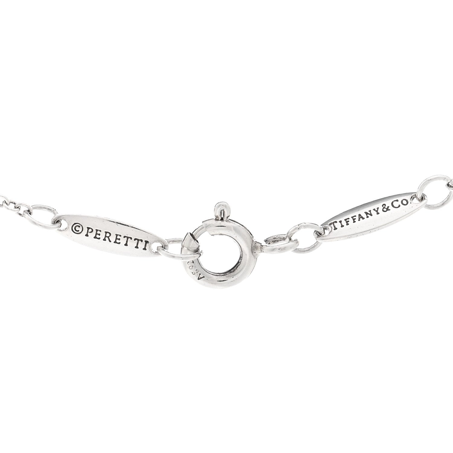 Tiffany Sterling Silver Diamond .03ct Elsa Peretti Diamonds by the Yard Pendant Necklace 4 of 4