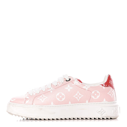 Louis Vuitton Monogram Giant Time Out Sneakers 37 Rose Rouge 1 of 11