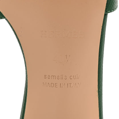 Hermes Epsom Oasis Sandals 40.5 Vert Cactus 7 of 8