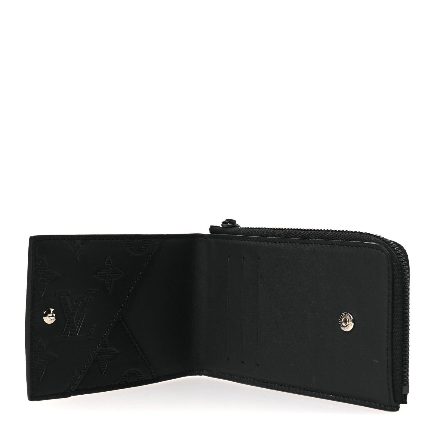 Calfskin Monogram Shadow Hybrid Wallet Black