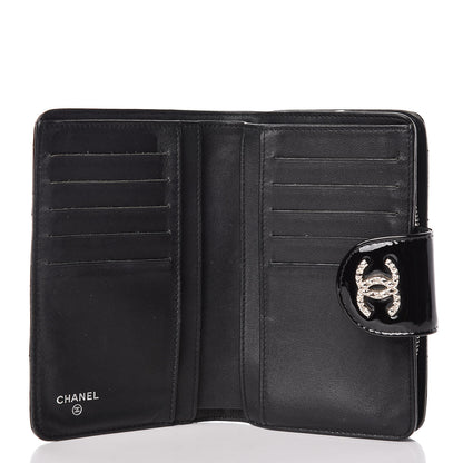 Chanel Patent Quilted Brilliant Zipped Pocket Wallet Black 5 of 8