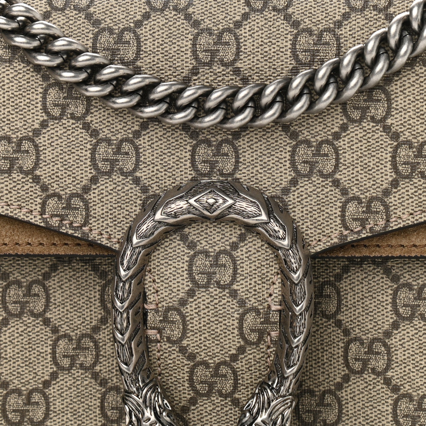 GG Supreme Monogram Small Dionysus Shoulder Bag Taupe